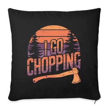 Lumberjack Wood Chopping Tree Cutter - Sofa pillowcase 17,3'' x 17,3'' (45 x 45 cm) - black - Front