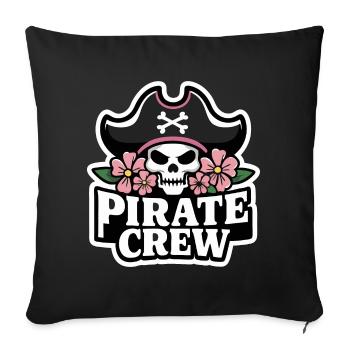 Pirate Pirate Carnaval Halloween - Housse de coussin décorative 45 x 45 cm - noir - Devant