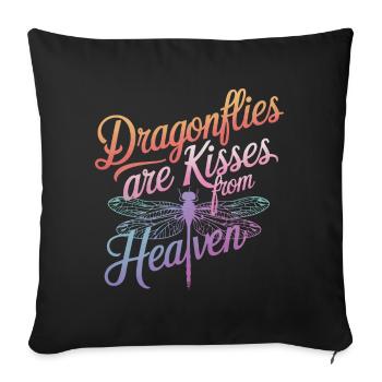 Libellule Libellules Insectes Nature - Housse de coussin décorative 45 x 45 cm - noir - Devant