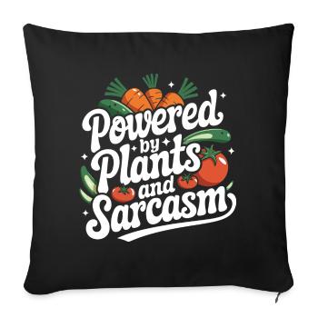 Végétarien Végétalien Végétarien Végétarien - Housse de coussin décorative 45 x 45 cm - noir - Devant