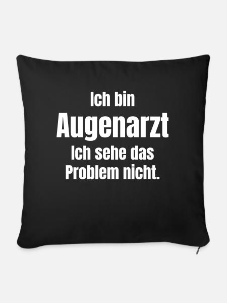 Augenarzt - Sofakissenbezug 45 x 45 cm - Schwarz