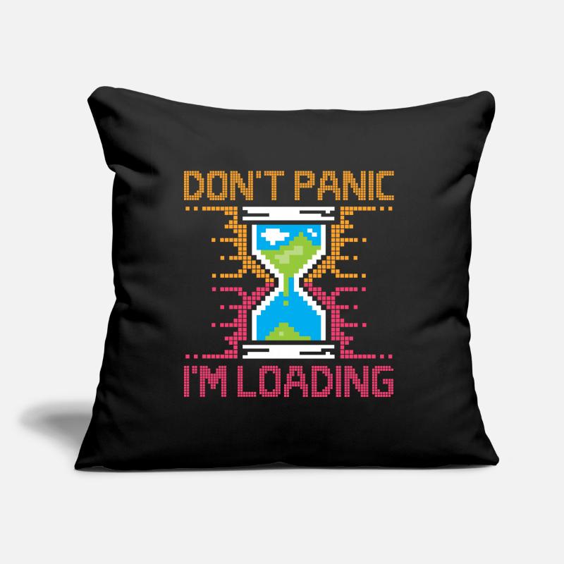 Don't Panic – Pixel Loading Hourglass Sofa pillowcase 17,3'' x 17,3'' (45 x 45 cm)