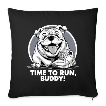 Course - Housse de coussin décorative 45 x 45 cm - noir - Devant