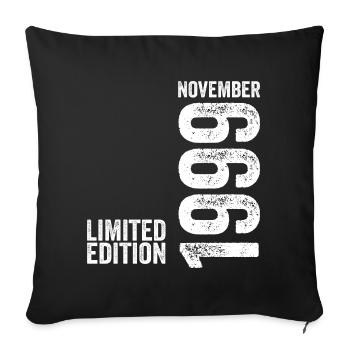 Novembre 1999 Édition Limitée Novembre 1999 - Housse de coussin décorative 45 x 45 cm - noir - Devant