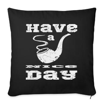 Sifflement avec texte - Housse de coussin décorative 45 x 45 cm - noir - Devant