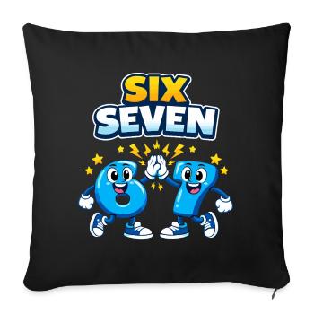 Number 67 Six Seven - 6 7 Memes - Sofa pillowcase 17,3'' x 17,3'' (45 x 45 cm) - black - Front