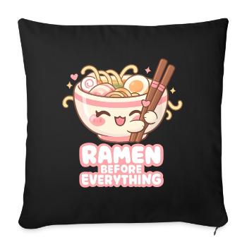 i love ramen - Sofa pillowcase 17,3'' x 17,3'' (45 x 45 cm) - black - Front