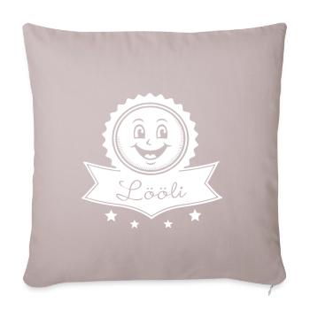 EMBLÈME Lööli - Housse de coussin décorative 45 x 45 cm - taupe clair - Devant