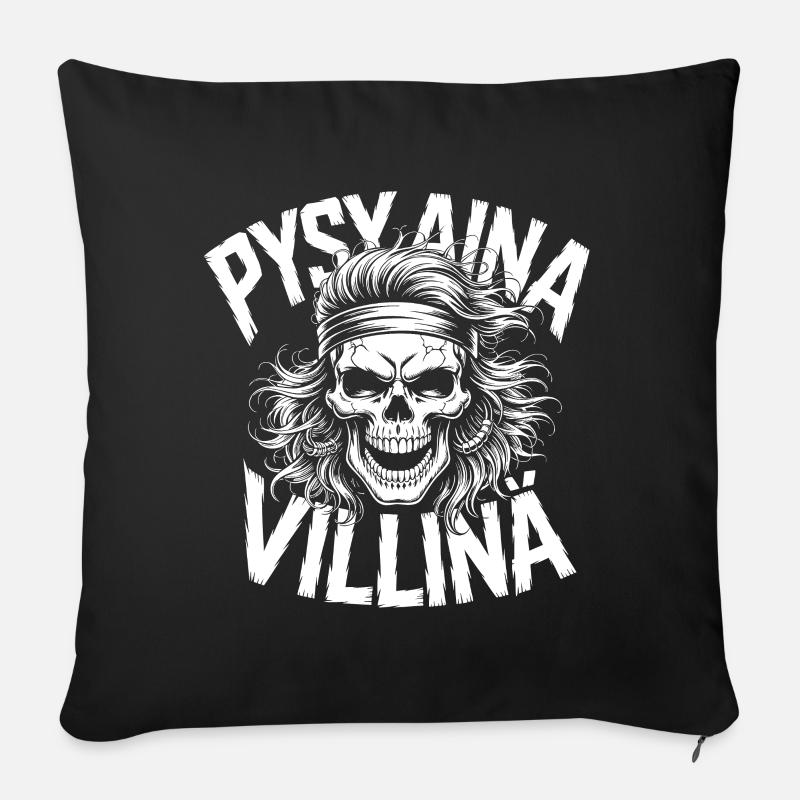 Wildschädel-Design - Sofakissenbezug 45 x 45 cm - Schwarz