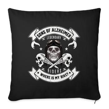 Sons of Alzheimer Where is my bike? - Sofa pillowcase 17,3'' x 17,3'' (45 x 45 cm) - black - Front