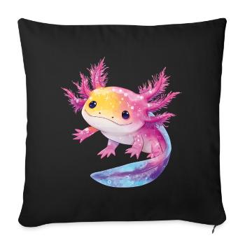Axolotl - Sofakissenbezug 45 x 45 cm - Schwarz - Vorne