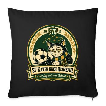 SV Kater nach Heimspiel - Sofakissenbezug 45 x 45 cm - Schwarz - Vorne