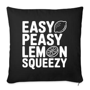 Facile à presser un citron facile - Housse de coussin décorative 45 x 45 cm - noir - Devant