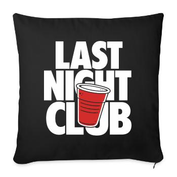 Conception de la coupe de la fête de club d’hier soir - Housse de coussin décorative 45 x 45 cm - noir - Devant
