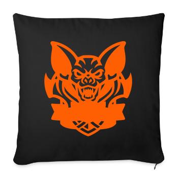 Fledermaus E-Sport Logo - Sofa pillowcase 17,3'' x 17,3'' (45 x 45 cm) - black - Front