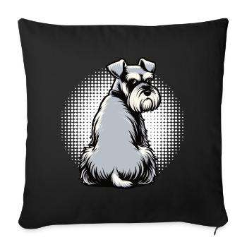 Schnauzer géant Schnauzer Propriétaire de Schnauzer - Housse de coussin décorative 45 x 45 cm - noir - Devant