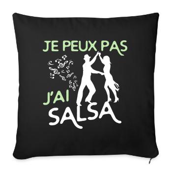 Danse Salsa - Housse de coussin décorative 45 x 45 cm - noir - Devant