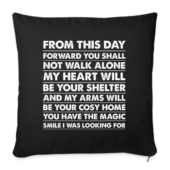 Cadeaux pour mari, femme, petit ami ou petite amie. - Housse de coussin décorative 45 x 45 cm - noir - Devant