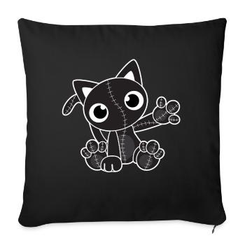 Streminou - Housse de coussin décorative 45 x 45 cm - noir - Devant