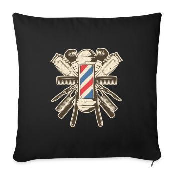 Barber Accessories - Bartscherer Shave Beard Hairstyle - Sofa pillowcase 17,3'' x 17,3'' (45 x 45 cm) - black - Front