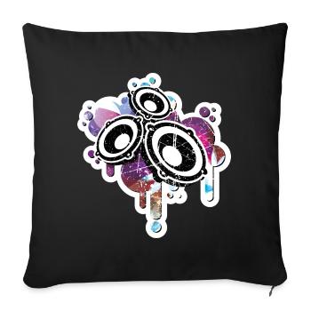 Summer Party and music best speakers gift - Sofa pillowcase 17,3'' x 17,3'' (45 x 45 cm) - black - Front