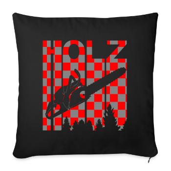 Bois bois cadeau - Housse de coussin décorative 45 x 45 cm - noir - Devant