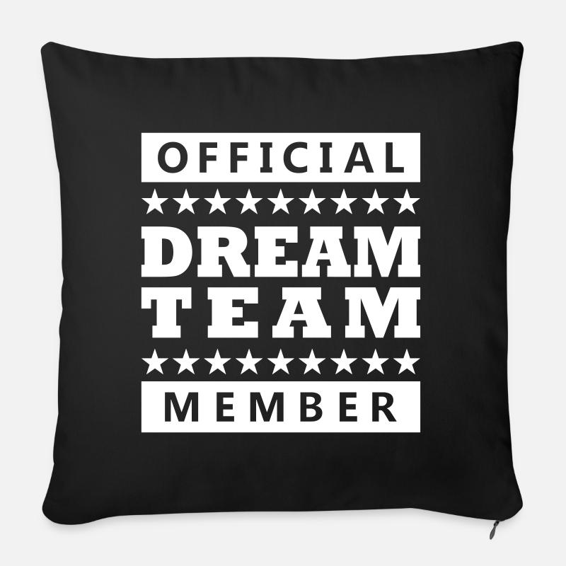 Official Dream Team - Housse de coussin décorative 45 x 45 cm - noir