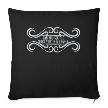 cadeau de chemise amusant amusant - Housse de coussin décorative 45 x 45 cm - noir - Devant