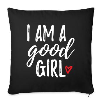 I Am A Good Girl - Housse de coussin décorative 45 x 45 cm - noir - Devant