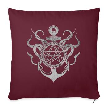Ancre Ancienne - Housse de coussin décorative 45 x 45 cm - bordeaux - Devant