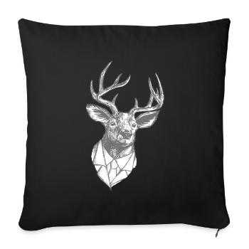 Christmas office reindeer Rudolf businessman - Sofa pillowcase 17,3'' x 17,3'' (45 x 45 cm) - black - Front