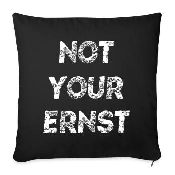 not your serious - Sofa pillowcase 17,3'' x 17,3'' (45 x 45 cm) - black - Front