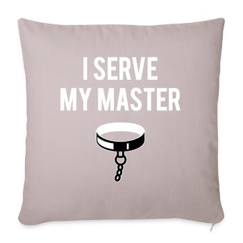 BDSM Sklaven Geschenk - Sofakissenbezug 45 x 45 cm - helles Taupe - Vorne