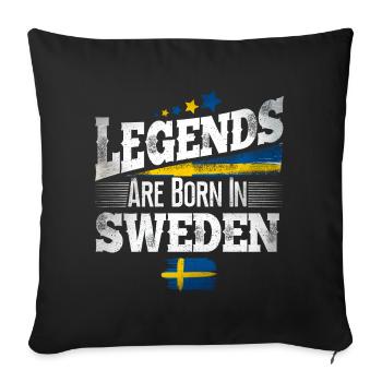 Sweden legends - Sofa pillowcase 17,3'' x 17,3'' (45 x 45 cm) - black - Front