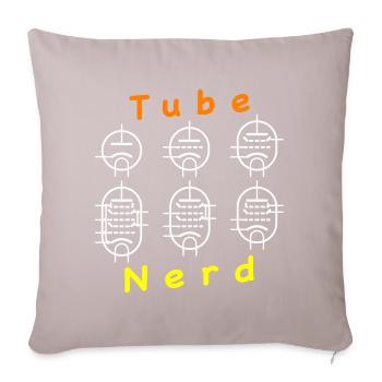 Vacuum Tube Nerd - Sofa pillowcase 17,3'' x 17,3'' (45 x 45 cm) - light taupe - Front