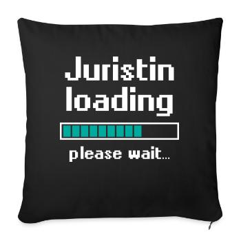 Lawyer loading law justice profession gift - Sofa pillowcase 17,3'' x 17,3'' (45 x 45 cm) - black - Front