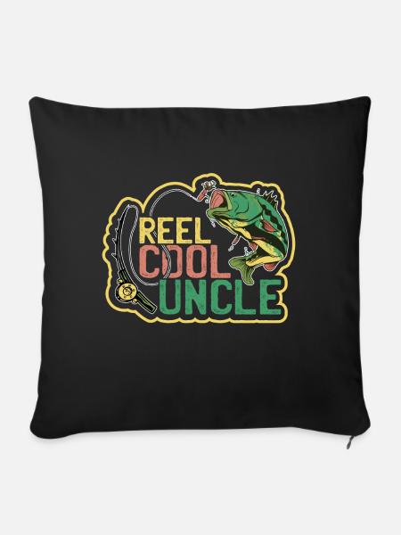 Reel cool Uncle - Sofakissenbezug 45 x 45 cm - Schwarz