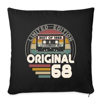 Vintage 1968 Retro Vintage Birthday Gift - Sofa pillowcase 17,3'' x 17,3'' (45 x 45 cm) - black - Front