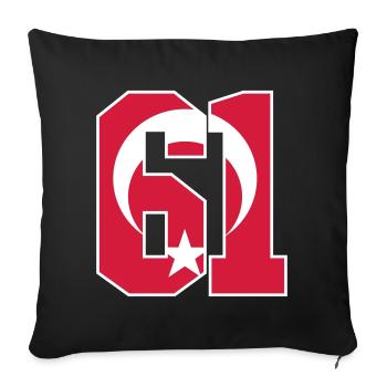 Trabzon 61 Drapeau de la Turquie - Housse de coussin décorative 45 x 45 cm - noir - Devant