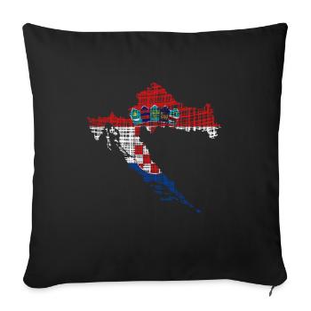 Croatia - Sofakissenbezug 45 x 45 cm - Schwarz - Vorne