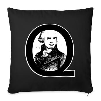 Danton Q - Housse de coussin décorative 45 x 45 cm - noir - Devant