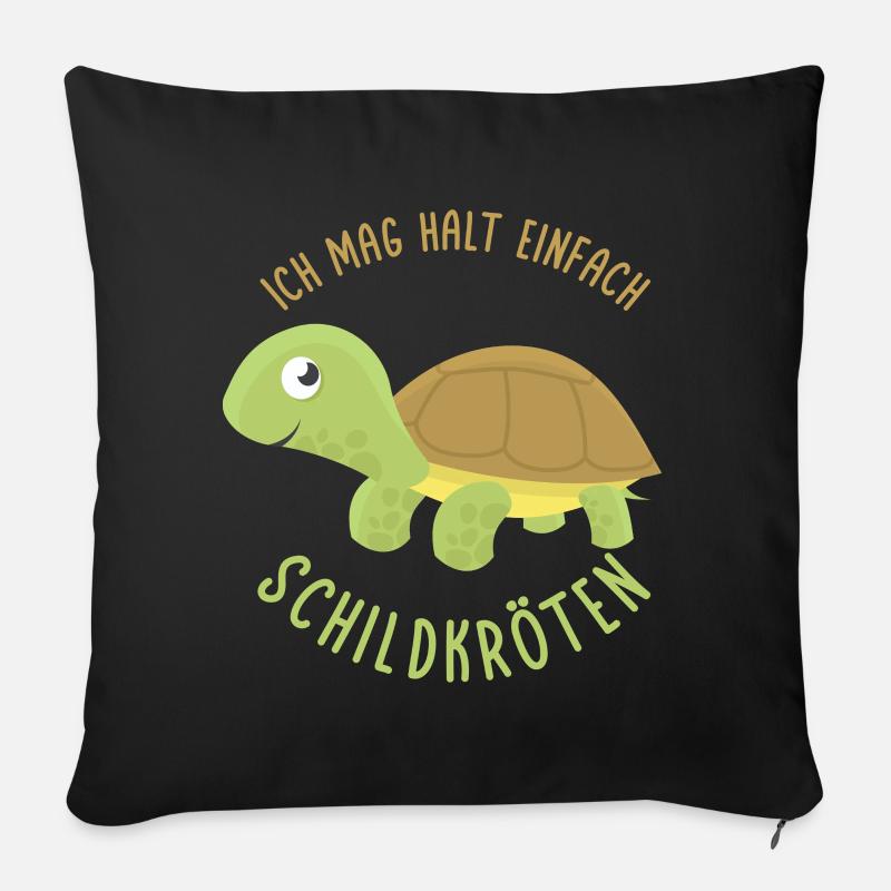 Schildkröten - Sofakissenbezug 45 x 45 cm - Schwarz