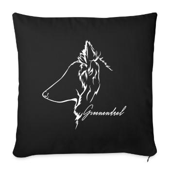 GROENENDAEL Profile Dogs Dog Wilsigns - Sofa pillowcase 17,3'' x 17,3'' (45 x 45 cm) - black - Front
