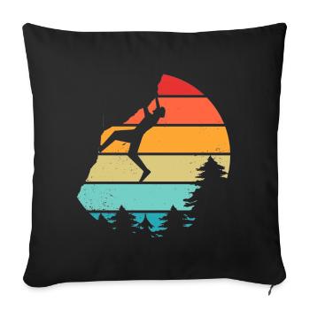 Climbing Bouldering - Sofa pillowcase 17,3'' x 17,3'' (45 x 45 cm) - black - Front