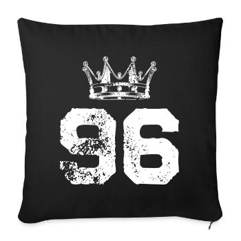 96 Couronne numérique - Housse de coussin décorative 45 x 45 cm - noir - Devant