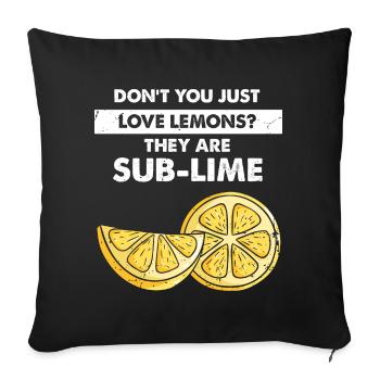 Lemonade Lemon Lemonade Lemonade Lemonade Stand Design - Sofa pillowcase 17,3'' x 17,3'' (45 x 45 cm) - black - Front