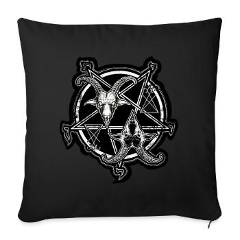 Deux visages du diable - Housse de coussin décorative 45 x 45 cm - noir - Devant