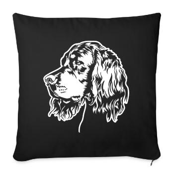 GORDON SETTER Wilsigns Chien de chasse Chiens de chasse Chiens Chiens - Housse de coussin décorative 45 x 45 cm - noir - Devant