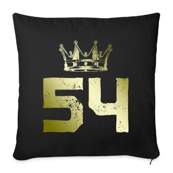 54 Couronne de numéros - Housse de coussin décorative 45 x 45 cm - noir - Devant