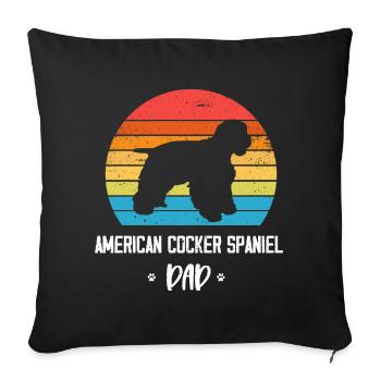 American Cocker Spaniel - Sofakissenbezug 45 x 45 cm - Schwarz - Vorne